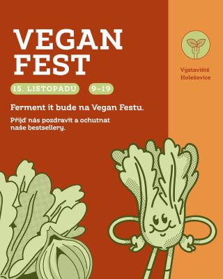 Ferment it na Vegan Festu! Již 15.11. nás najdete od 9:00 do 19:00 na Výstavišti Holešovice 😍 Zastavte se pozdravit a...